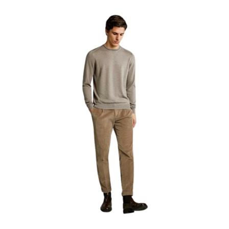 Fay, Round-neck Knitwear Bruin, Heren, Maat:L
