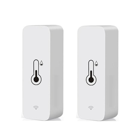 2 stk Tuya Wifi temperatur- og fuktighetssensor innendørs termometer hygrometer