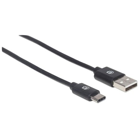 Manhattan USB-C male to A-type male cable 1m black USB 2.0