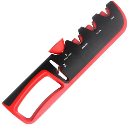 Knivsliber til køkkenknive - Manuel knivsliber til køkkenknive og sakse - 6 justerbare vinkler - Kniv- og saksesliber