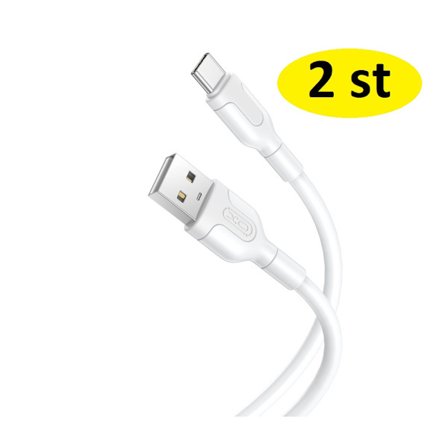 2 st 1 m snabbladdare Usb-C vit