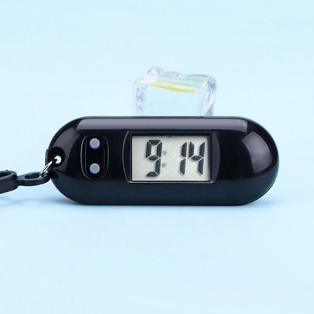 4stk Elektronisk Ur Nøglering Elektronisk Oval Ur SORT