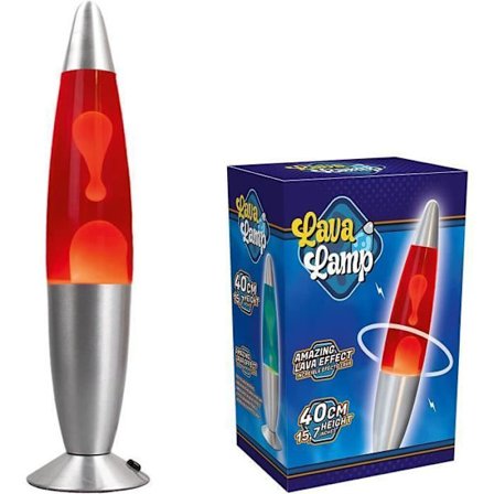 "Lavalampe - Rød - 38 cm - Zen Stemning - Usædvanligt Gadget - Pære Inkluderet"