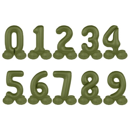 Liten Stående Tallballong Olivengrønn Matt