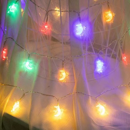Star Moon String Lights Fairy Lights MULTICOLOR STAR MOON