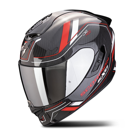 Umpikypärä Scorpion EXO-1400 EVO AIR Hiilikuitu Musta/Punainen XXL