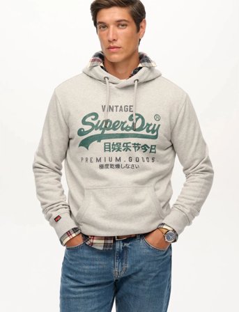 Superdry Vl Duo Classic Hood - Grey - XXXL