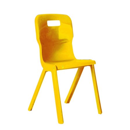 All-in-one plastic chair TITAN, H 430 mm, yellow