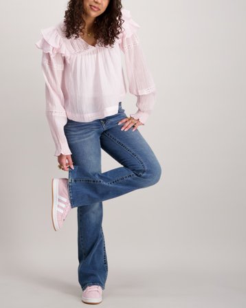 True Religion BECCA MID RISE BOOT CUT FLAP Blauw Jeans Meisjes - Kids Brand Store