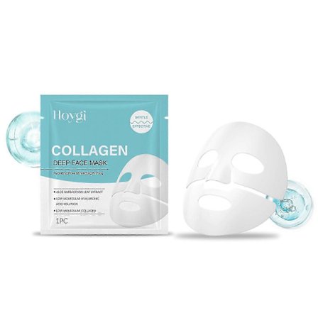Hoygi kollagen återfuktande ansiktsmask (påse) skonsam hudvårdande, närande, återfuktande och uppstramande vård