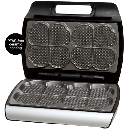 Åviken Våffeljärn Dubbelt Elegance 910.2 Keramiskt, Sound Köksmaskiner Unisex Silver