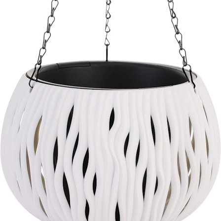 Hængende Plantepotter i Hvid til Indendørs Planter med Dræning