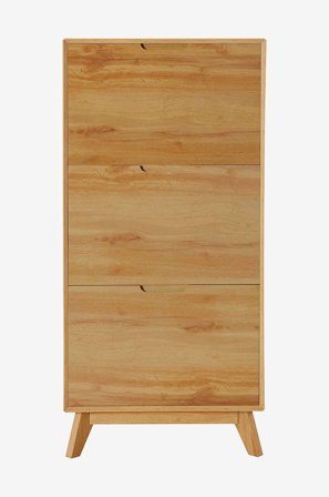 Loft24 - Skoskab med 3 klapper Ezra - Brun - Skoskabe - Fra Homeroom