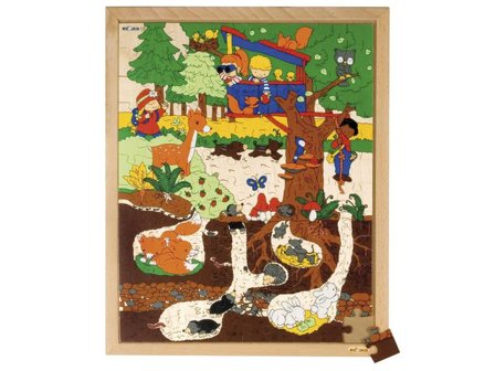Rampussel skog, 40x50 cm - Lyreco - Skola och förskola - Lekmaterial - Pussel - Rampussel