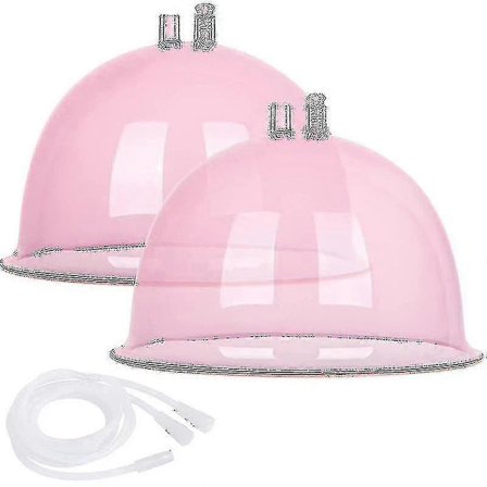 Vakuumkopper til balder 210ml Vakuumterapi Koppemaskine Tilbehør Sugekopper til numse med Y-slange, et par