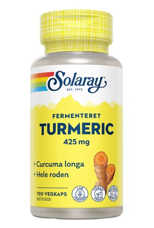 Solaray Fermenteret Turmeric 100 kaps., Helse & Madvarer, Ingredienser, Gurkemeje