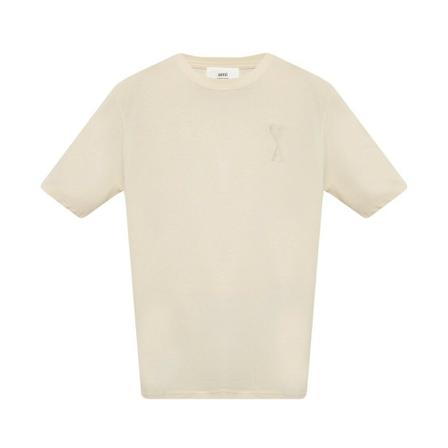Ami Paris T-Shirts , Beige , Heren , Maat: 3XL