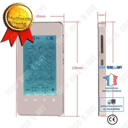 TD 12 erilaista terapeuttista hierontakoneen tilaa Monitoimihieroja kosketusnäytöllä, jossa 2 lataustilaa OR EU pistoke