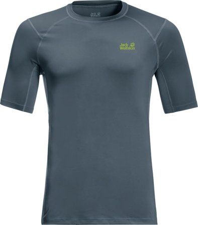 Jack Wolfskin Men's Tourer Vent Tee Short sleeved fitness sweater Grey L
