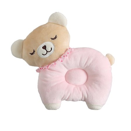 Baby Positioneringskudde, Mjuk och Andningsbar, Lämplig för Bebisar i Åldern 0-12 Månader (Rosa Björn)