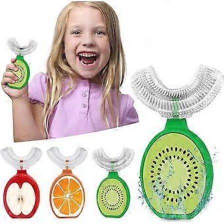 3-pack U-formad tandborste för barn, barntandborste U-form 2–6 år