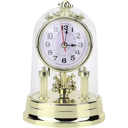 Antik Bordur Retro Rundt Lydløst Vækkeur, Digitalt Vægur Europæisk Retro Stil Stue Ur