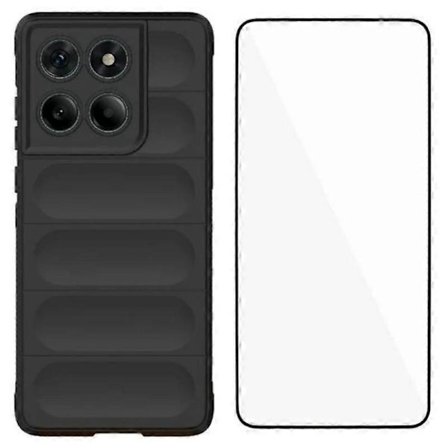 För Motorola Edge 60 5G TPU-fodral WANLONFENG HD-serie Halkskydd Mobilskal med Härdat Glas - Bl