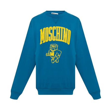 Moschino - Tröjor - Blå - Herr - Storlek: S, Herr, Storlek: S