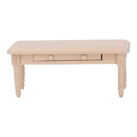 1:12 Skala Dockhus Matbord Enkelt Elegant Hållbart Trä Miniatyr Tebord