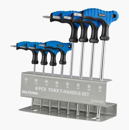 Biltema - Torxnøkler med T-håndtak T9–T40 8 stk.