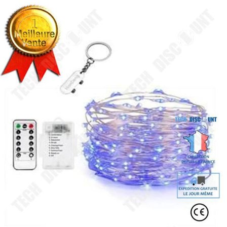 Ljusgirlang LED - TD - 100 LEDs - 10M - Vattentålig - Fjärrkontroll - Blå