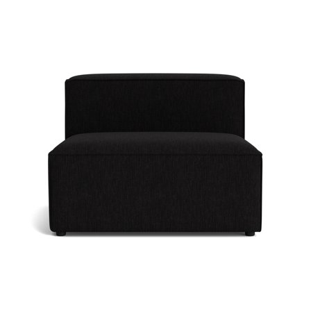 Lissabon XL Sædemodul Sofa - Danubio Sort - 100x100x72cm - Holdbar Modulsofa med Kvalitetsstof & Ramme af Krydsfiner - Topkvalitet