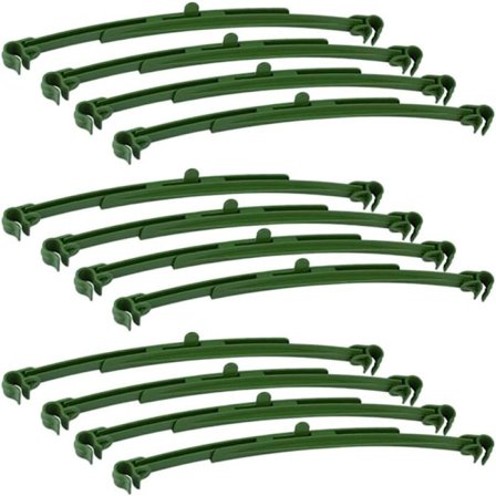 20 st Treastor-kopplingar med justerbar arm, tomatstöd med förlängningsbara plastkopplingar för anslutning av stöd till tomater och vinrankor (25,5 cm