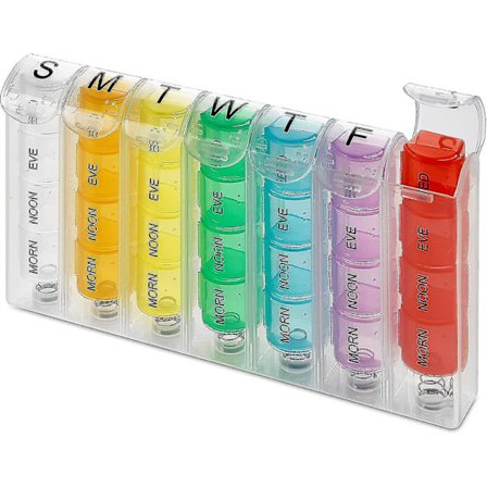 Pop-up Ukentlig Pilleboks, Enkeltboks Og 4 Daglige Rom