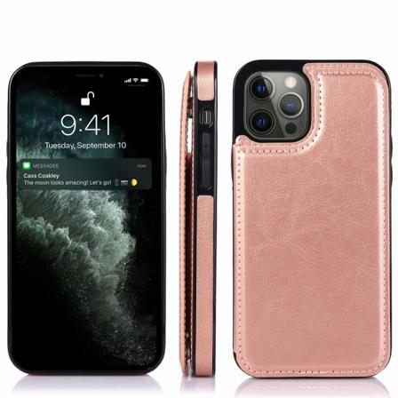 Läderfodral För Iphonexr Roséguld Crazy Horse Creative Stick