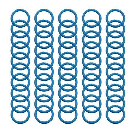 50 stk. farverige dobbeltspænde bogringe til scrapbogbinding og løsbladopbevaring