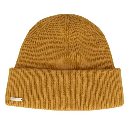 Seeberger - Gul cuff Beanie - Knit Beanie With Turn-up Bronze Cuff @ Hatstore