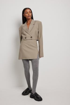 NA-KD Jupe à découpe - Mini jupes - Beige - EU 40