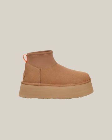 UGG W Classic Mini Dippe Cremefärgad Skor Tjej - Kids Brand Store