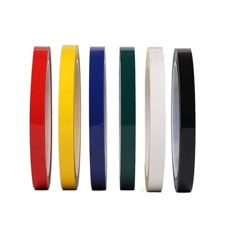 5 stk Grafisk kunst tynn teip Selvklebende kunstnerteip Grid Markeringsteip Whiteboard Gridding Teip Tørr Tilfeldig farge(6mm)