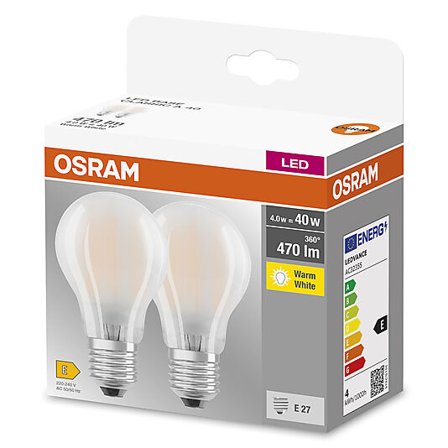 OSRAM LED Classic A 40 E27 2700K 2stk.
