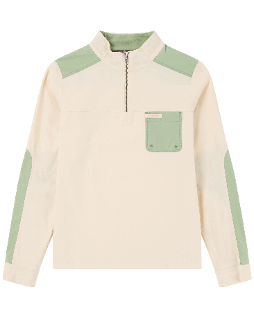 Amundsen Ditch-Hiker Pullover Womens Oatmeal/Faded Willow Green