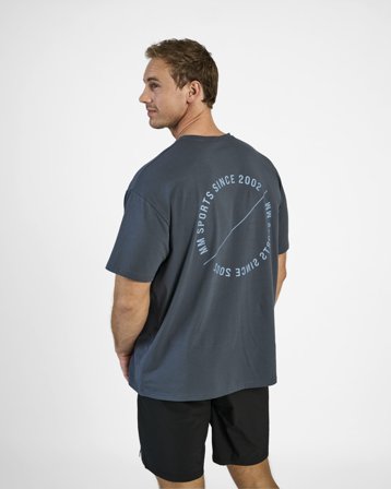 MM Sports Oversized T-shirt Emblem, Faded Blue - 3XL, Träningskläder & Skor, Träningskläder Herr, T-shirts