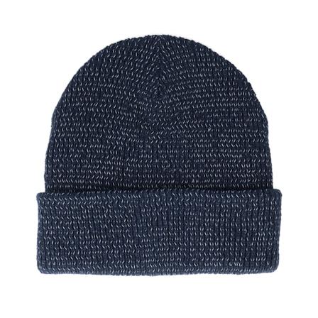Beechfield - Blå cuff Lue - Reflective French Navy Cuff Blank Beanie @ Hatstore