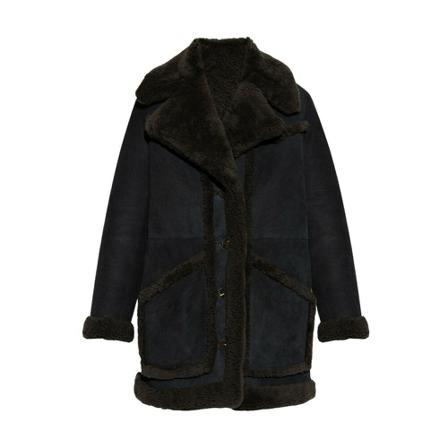 Zadig & Voltaire, Laury shearling coat Groen, Dames, Maat:L