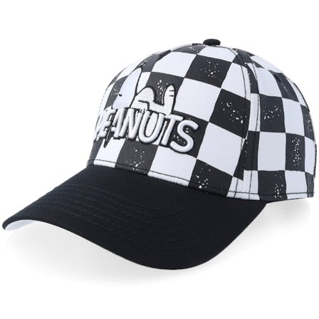 Difuzed - Noir adjustable Casquette - Peanuts Checkerboard Logo Black/White Adjustable @ Hatstore