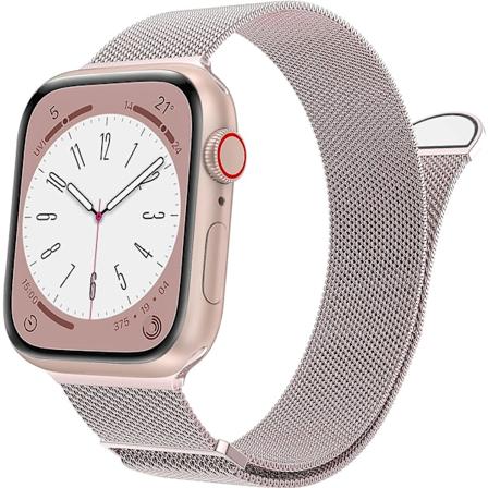 Kvindes & Mænd, Rustfrit Stål Mesh Loop Magnetisk Spænde Udskiftning Til Iwatch Bånd (41mm/40mm/38mm, Regnbue).