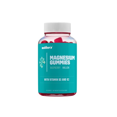 Matters Magnesium + K2 & D3 Bringebær 60 Gummies