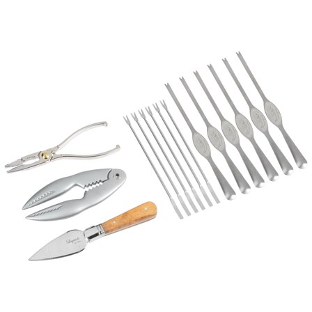 Hâws Skaldyrssæt i gaveæske, 15 dele - Rustfrit stål, træ | KitchenOne