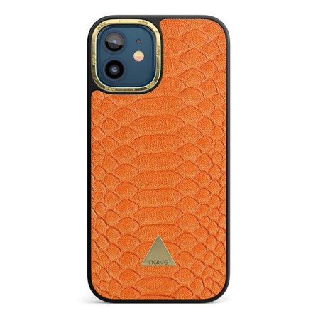 Naive iPhone 12 Skal - Orange Snake